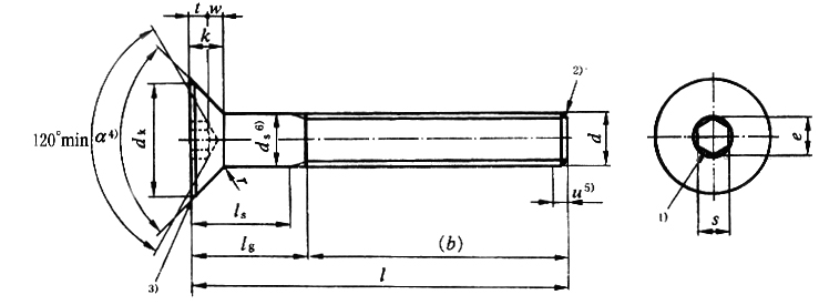 國標(biāo)號gb/70.3-2000內(nèi)六角沉頭螺絲，